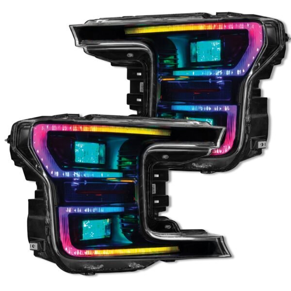 Dynamic ColorSHIFT Headlight DRL Upgrade Kit with Dynamic Turn Signals <br>18-20 Ford F-150