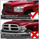 原廠替換型大燈 2006 至 2008 年款 道奇（Dodge）公羊（Ram）1500、2006 至 2009 年款 道奇（Dodge）公羊（Ram）2500、3500