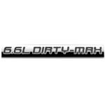6.6 升 “DIRTY-MAX” 黏貼式車標徽章貼紙 通用型