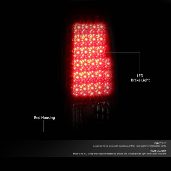 LED 尾燈（紅色） 2003 至 2007 年款 雪佛蘭（Chevy）Silverado、吉姆西（GMC）Sierra 1500、2500、3500 HD